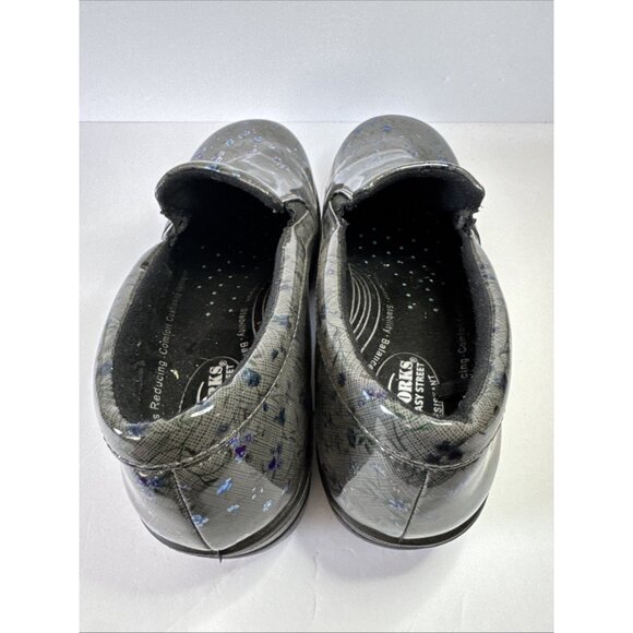 EASY WORKS Women’s Slip on Clogs Comfort Work Shoes Size 11 M Floral Gray Blue - Picture 7 of 15